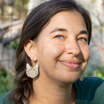 Grey Tabby Cat Hoops
