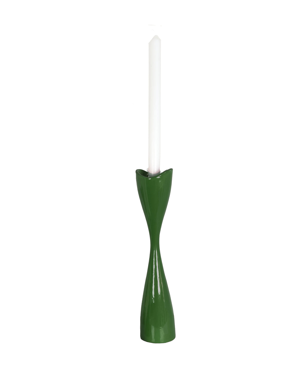 Tulip Candlestick Holders in Christmas Pine