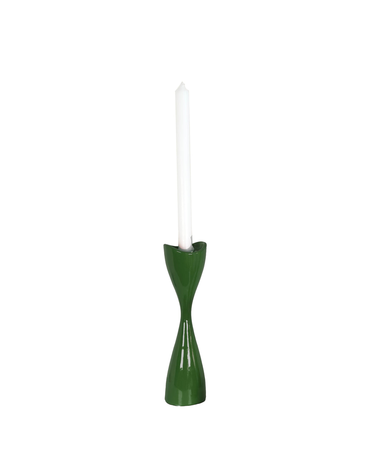 Tulip Candlestick Holders in Christmas Pine