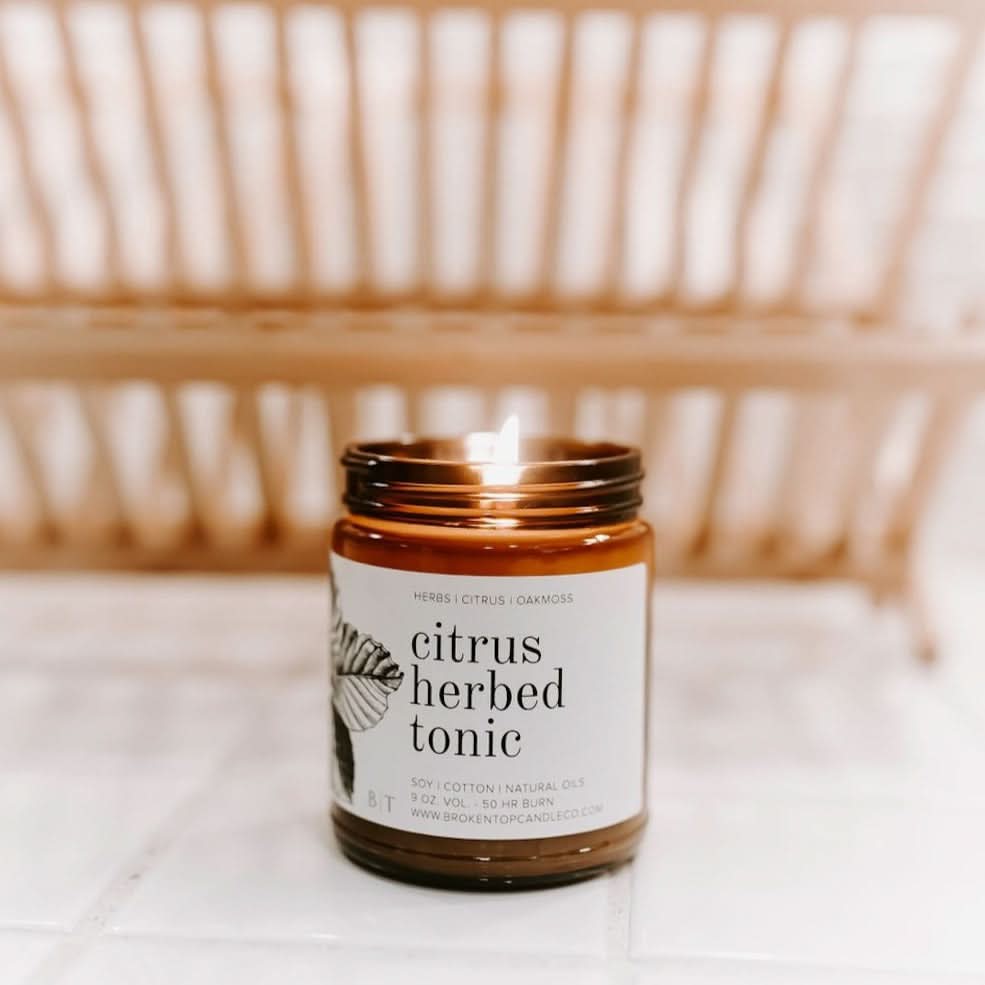 Broken Top Brands Candle 9oz Citrus Herbed Tonic Soy Candle