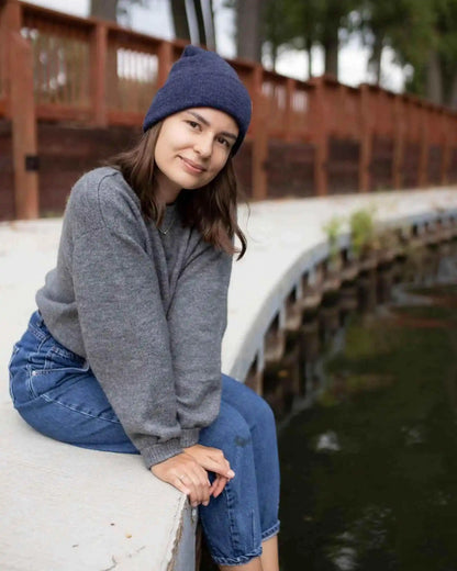 Classic Cuffed Beanie, Denim Blue