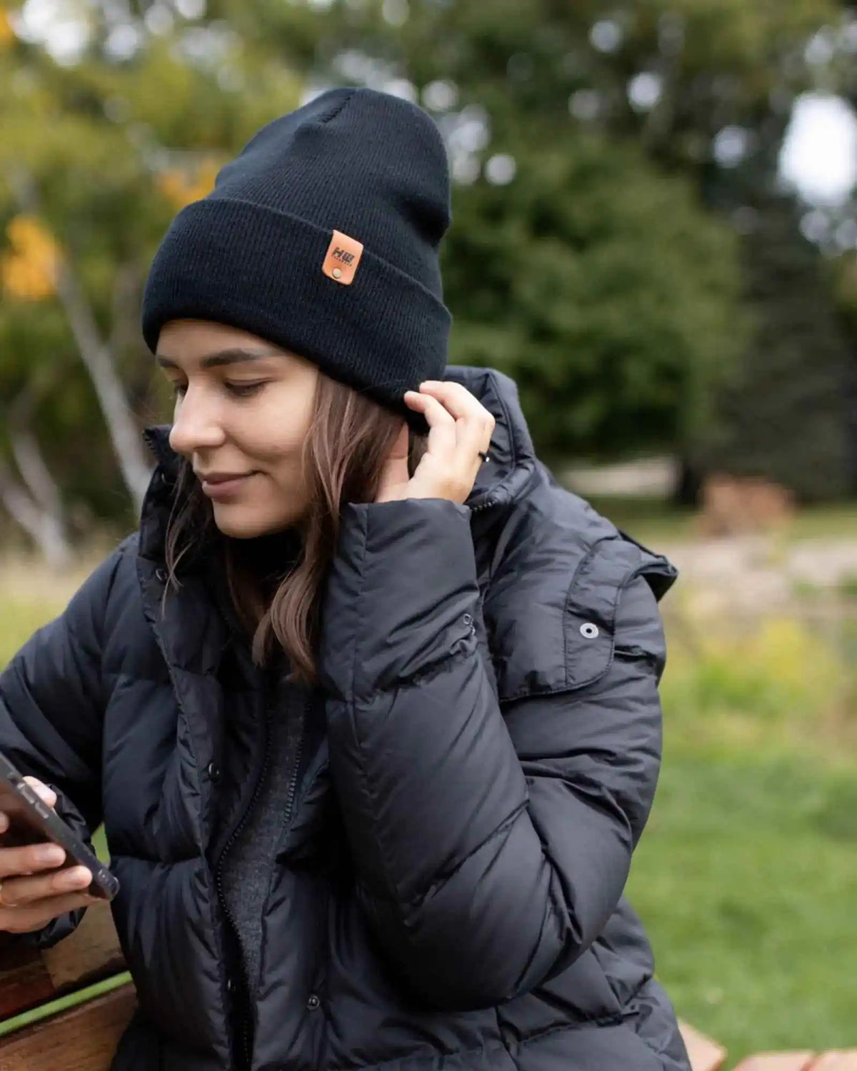 Classic Cuffed Beanie, Midnight Black