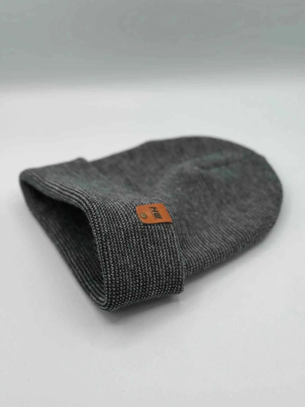 Classic Fusion Cuffed Beanie, Black and Gray