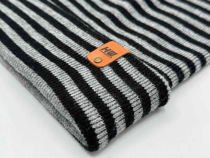 Classic RoRo Cuffed Beanie, Black and Gray