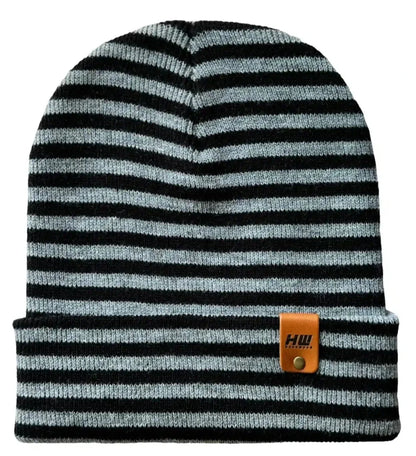 Classic RoRo Cuffed Beanie, Black and Gray
