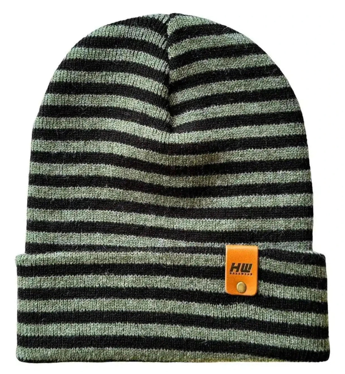 Classic RoRo Cuffed Beanie, Black and Green