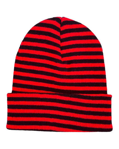 Classic RoRo Cuffed Beanie, Black and Red