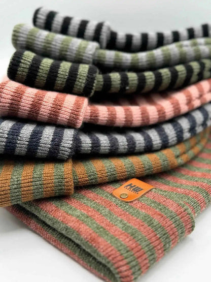Classic RoRo Cuffed Beanie, Gray and Green