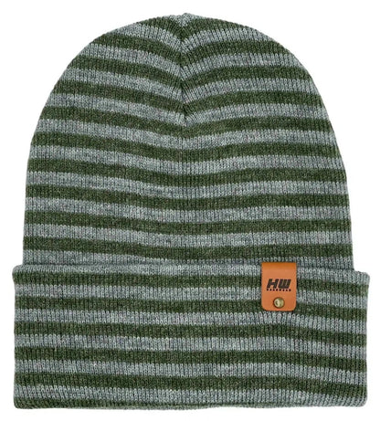 Classic RoRo Cuffed Beanie, Gray and Green
