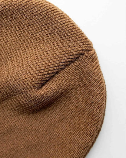 Classic Silent Cuffed Beanie, Camel Brown