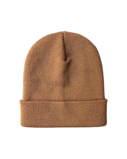 Classic Silent Cuffed Beanie, Camel Brown