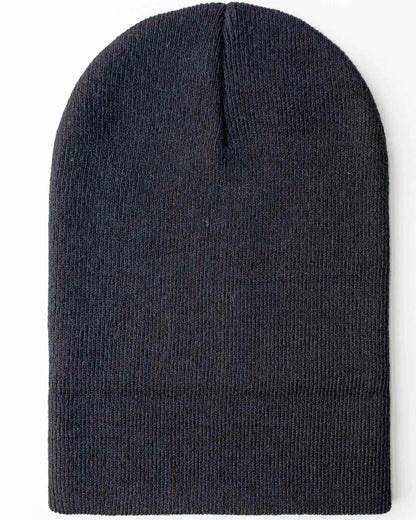 Classic Silent Cuffed Beanie, Charcoal Black