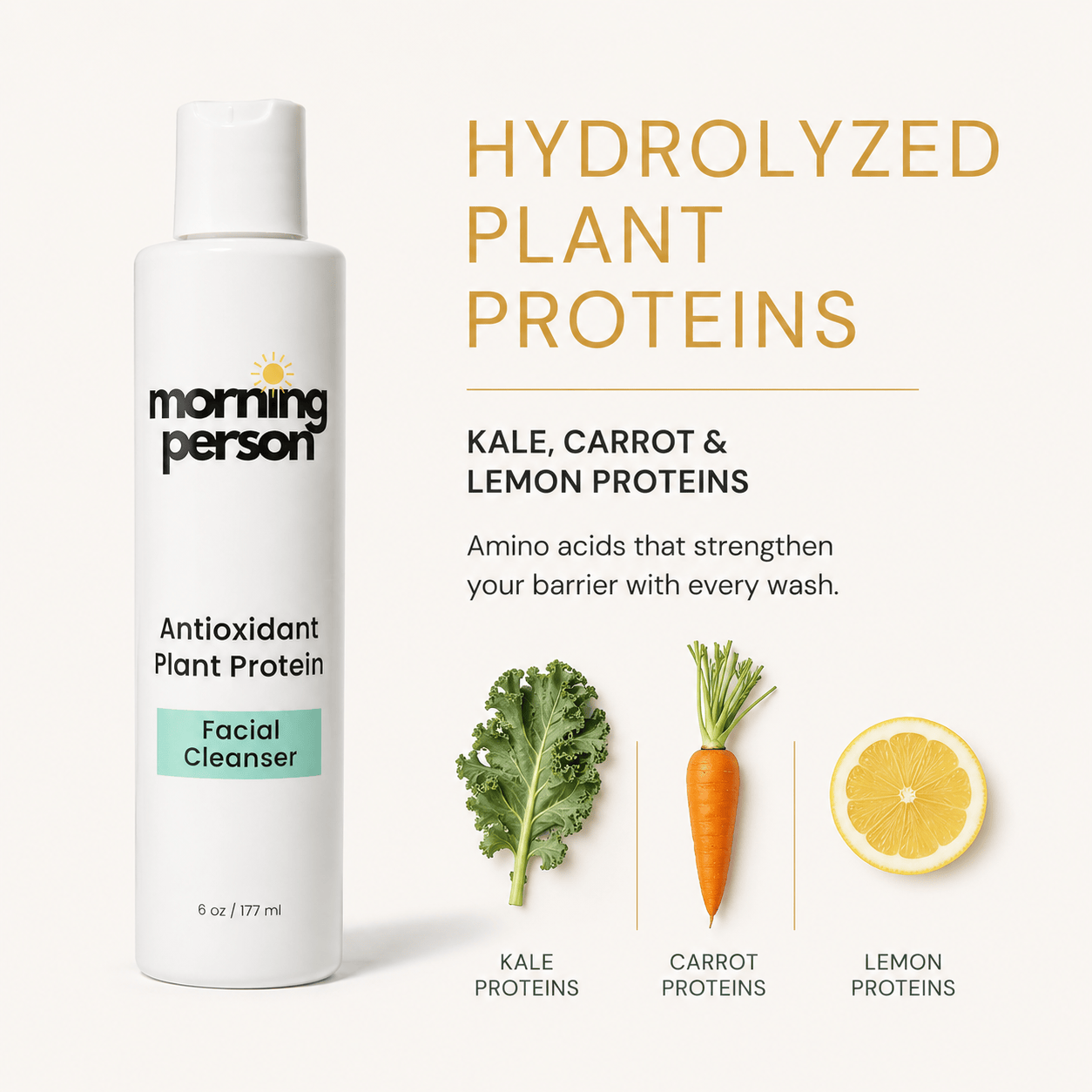 Morning Person Beauty Cleanser Morning Person Antioxidant Plant Protein Face Cleanser