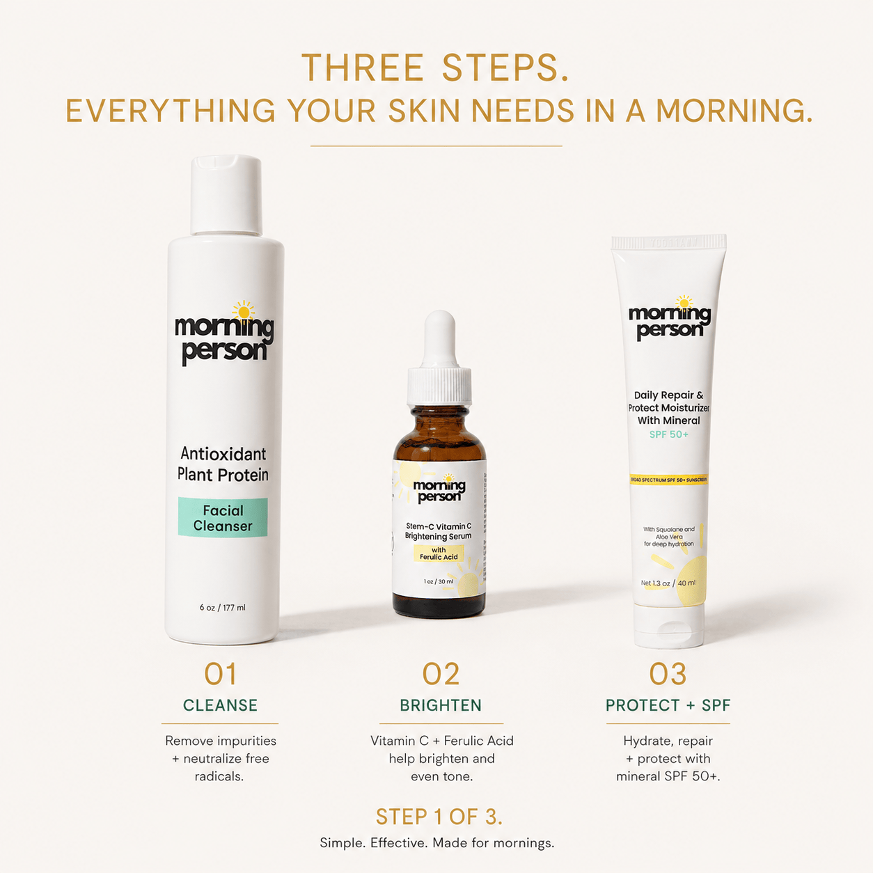 Morning Person Beauty Cleanser Morning Person Antioxidant Plant Protein Face Cleanser