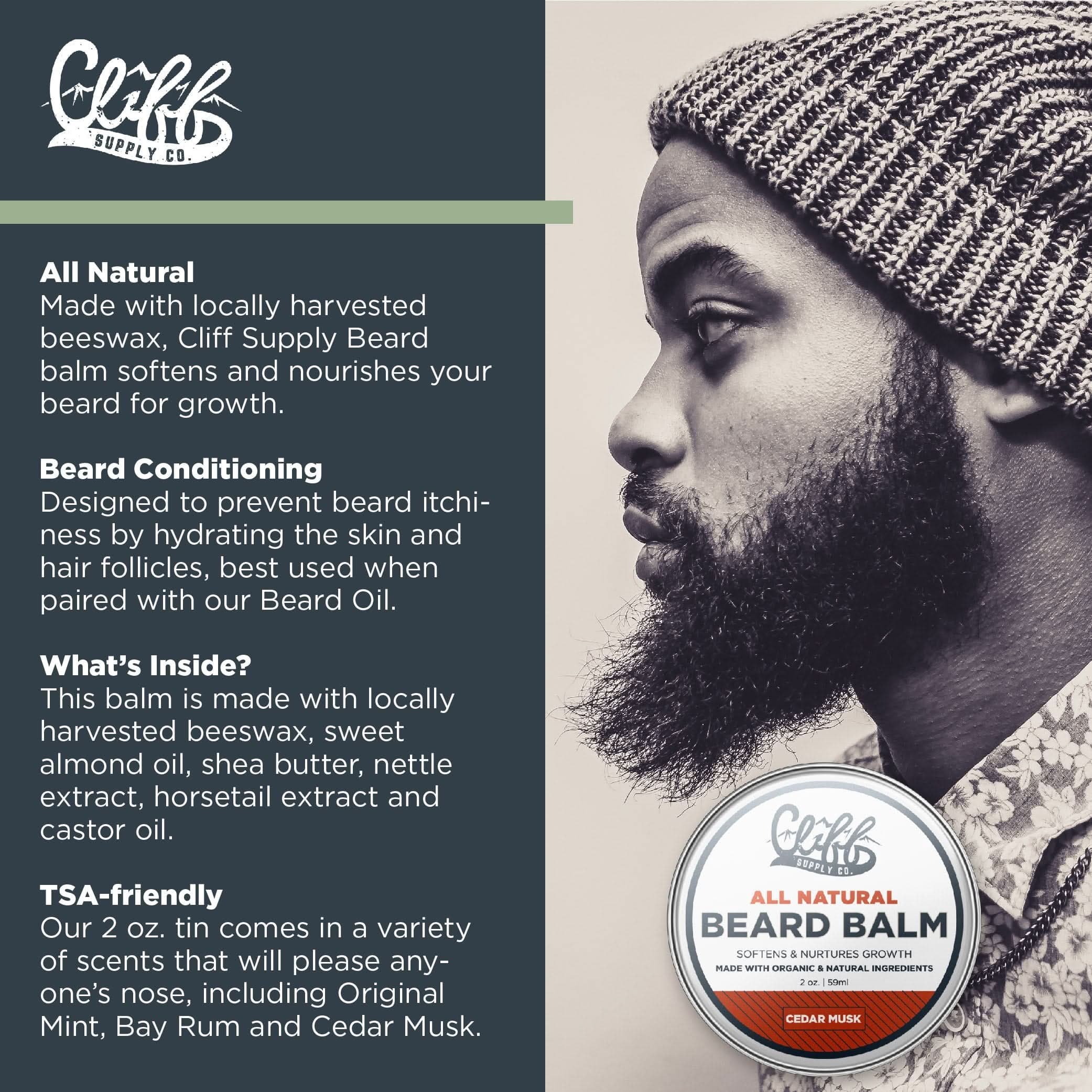 Cliff Supply Beard Balm Beard Balm Puck - Cedar Musk