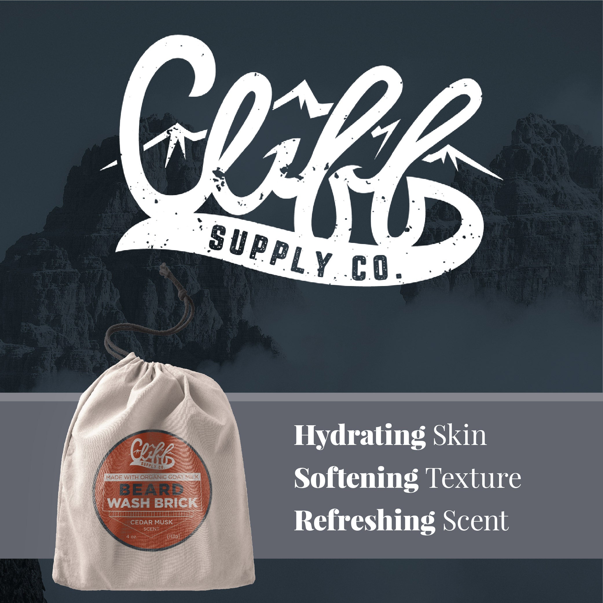 Beard Wash Brick - Cedar Musk by Cliff Supply - My American Goods