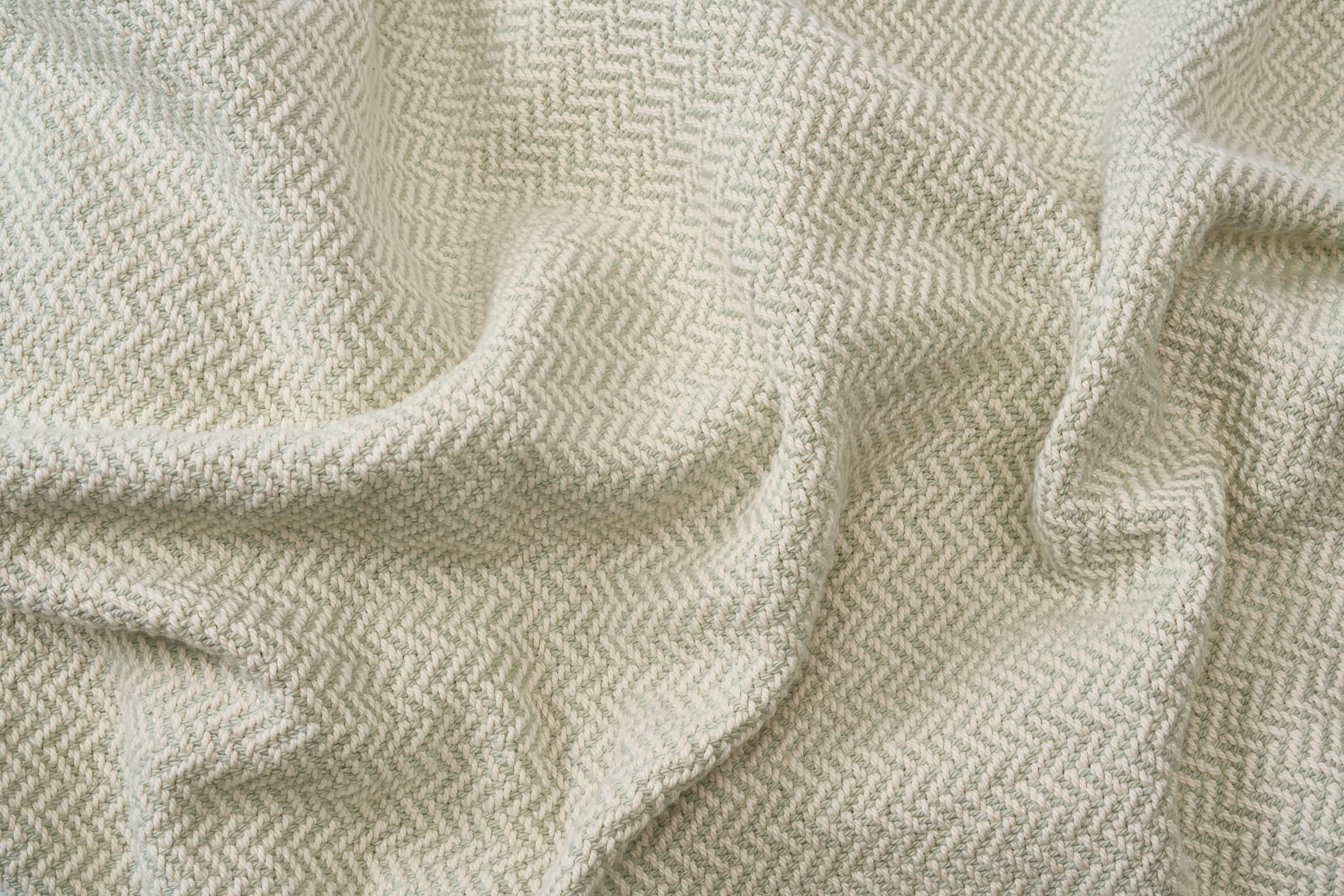 American Blossom Linens Blankets Herringbone Weave Cotton Blanket