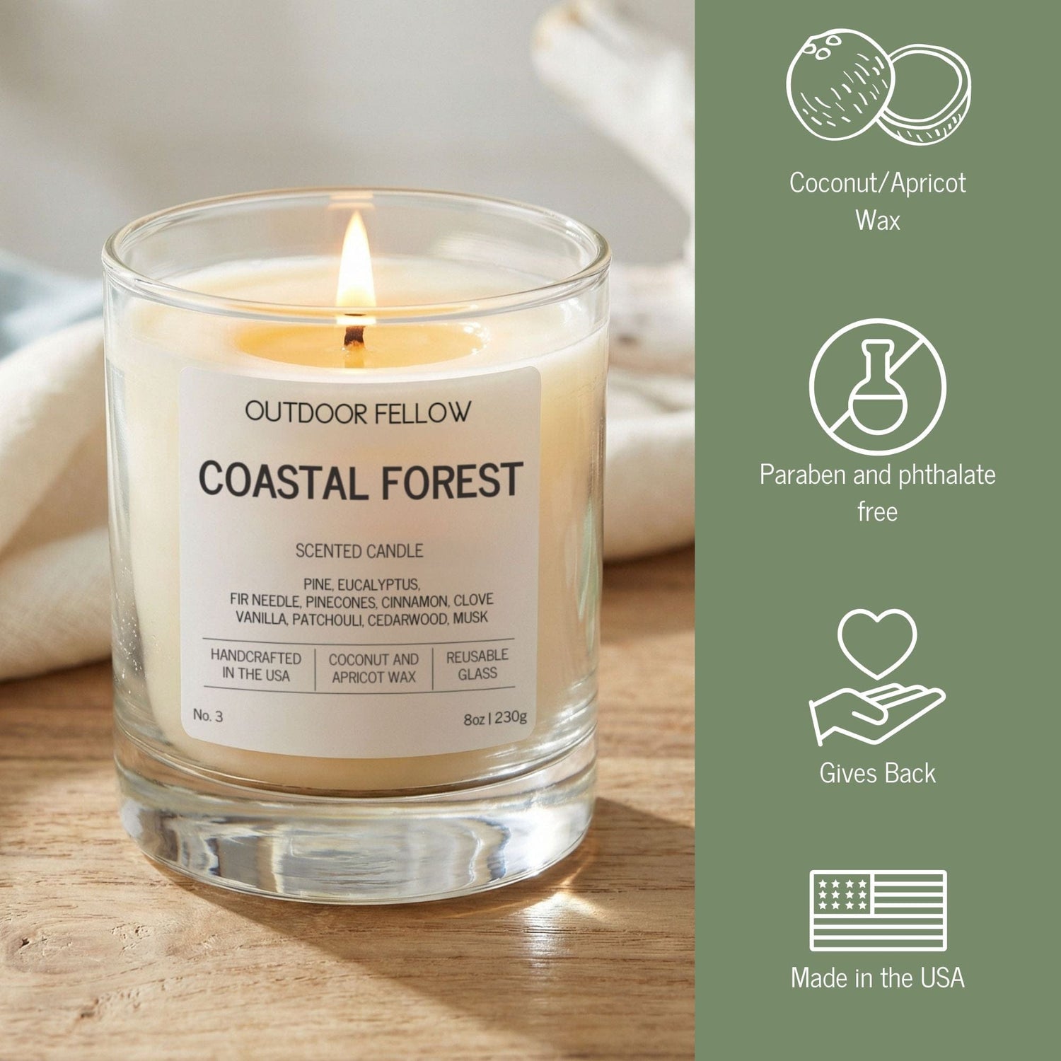 Outdoor Fellow Candles Coastal Forest Scented Candle