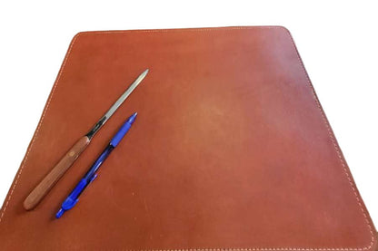 Rogue Industries Office supply Cognac 18.25" x 12.5" Rogue Leather Desk Pad