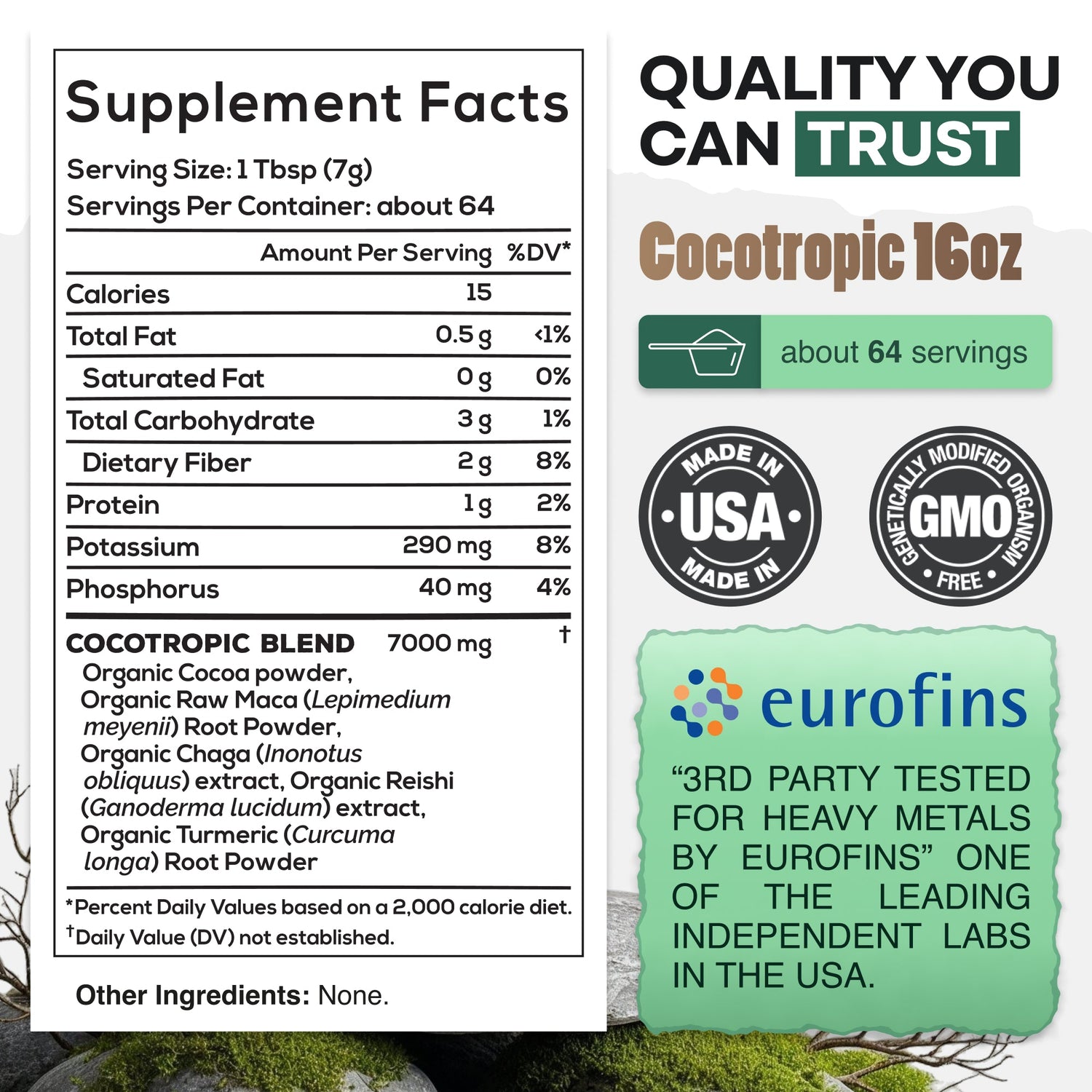 CocoTropic, 32 servings – Organic Mushroom Mix for Energy &amp; Focus