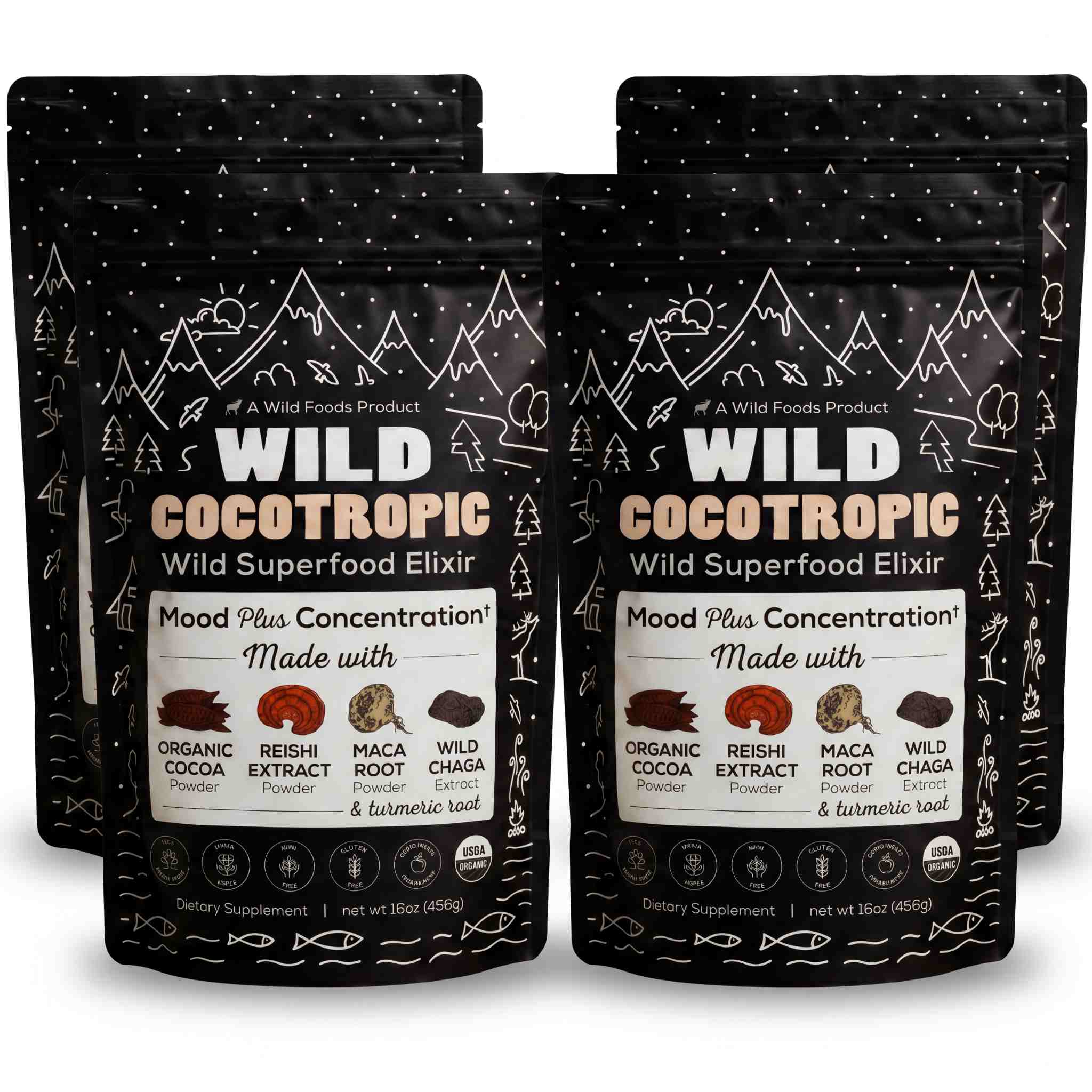 CocoTropic, 32 servings – Organic Mushroom Mix for Energy &amp; Focus