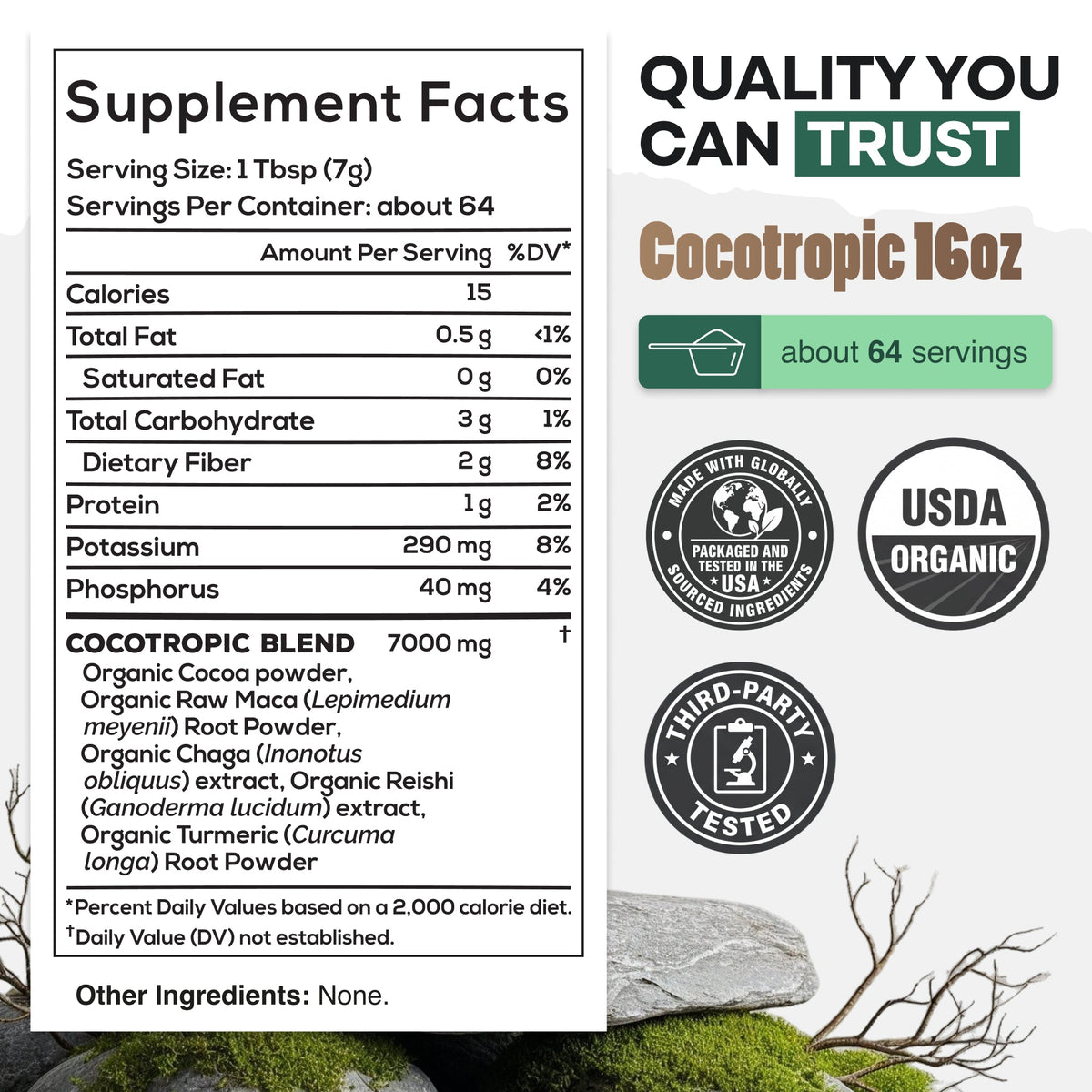 CocoTropic, 32 servings – Organic Mushroom Mix for Energy &amp; Focus