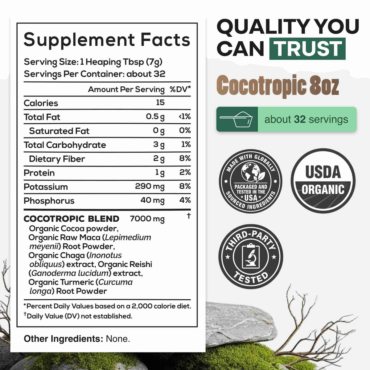 CocoTropic, 32 servings – Organic Mushroom Mix for Energy &amp; Focus