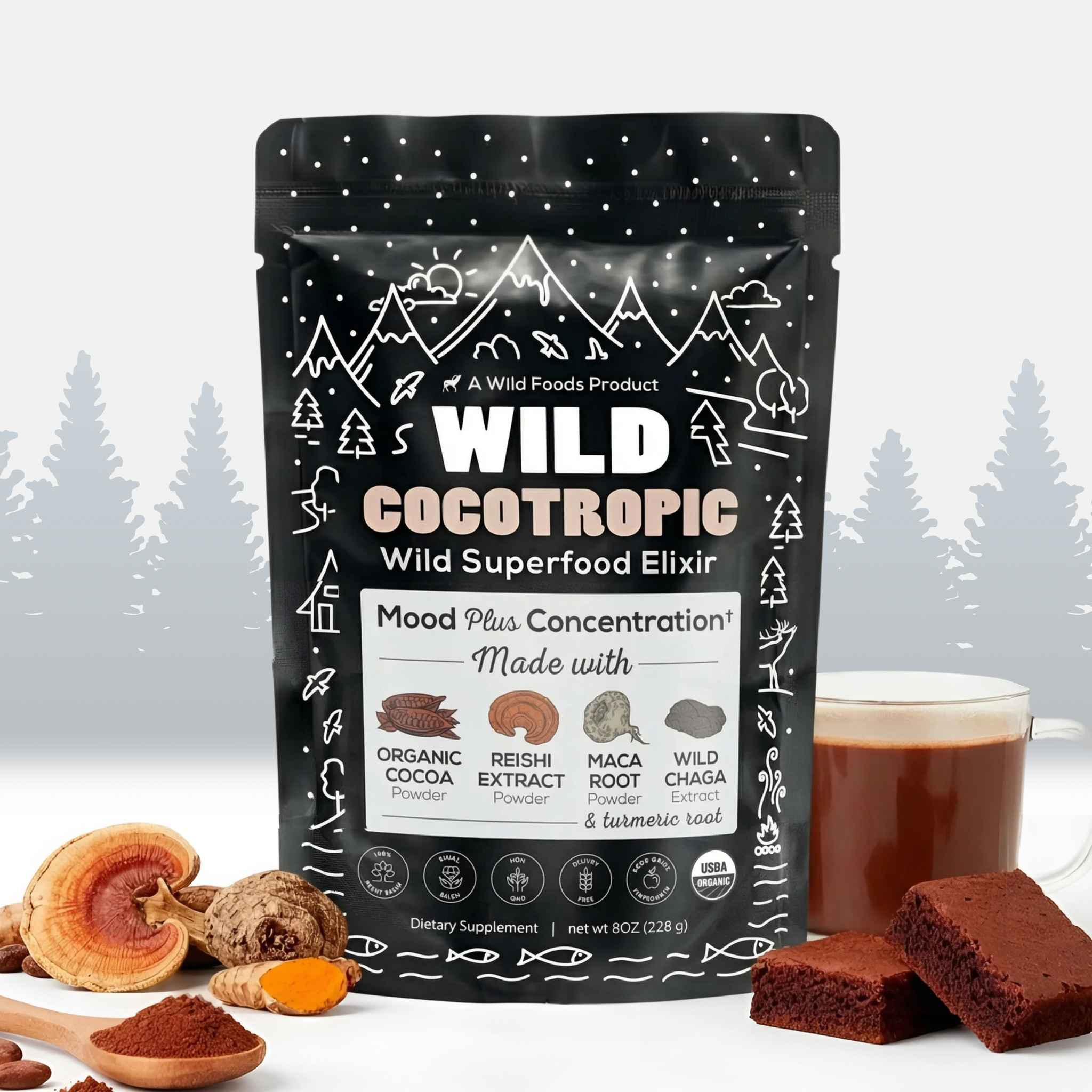 CocoTropic, 32 servings – Organic Mushroom Mix for Energy &amp; Focus
