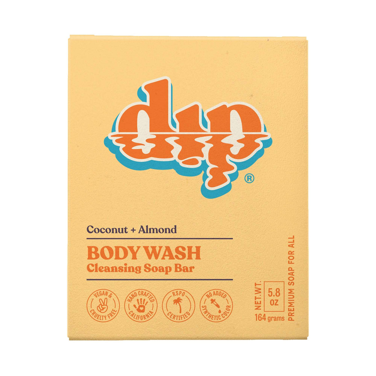 Dip Body Wash Cleansing Soap Bar - Coconut &amp; Almond