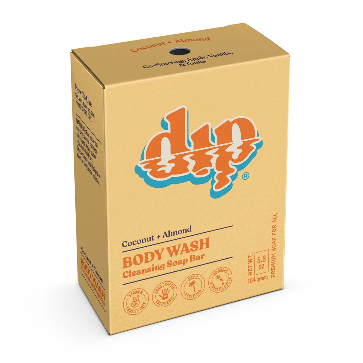 Dip Body Wash Cleansing Soap Bar - Coconut &amp; Almond