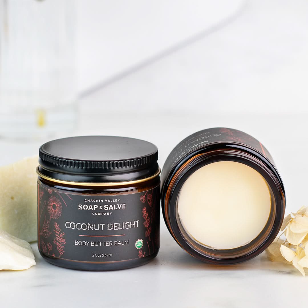 Chagrin Valley Soap &amp; Salve Body Balm 2 fl oz Jar Body Balm:  Coconut Delight