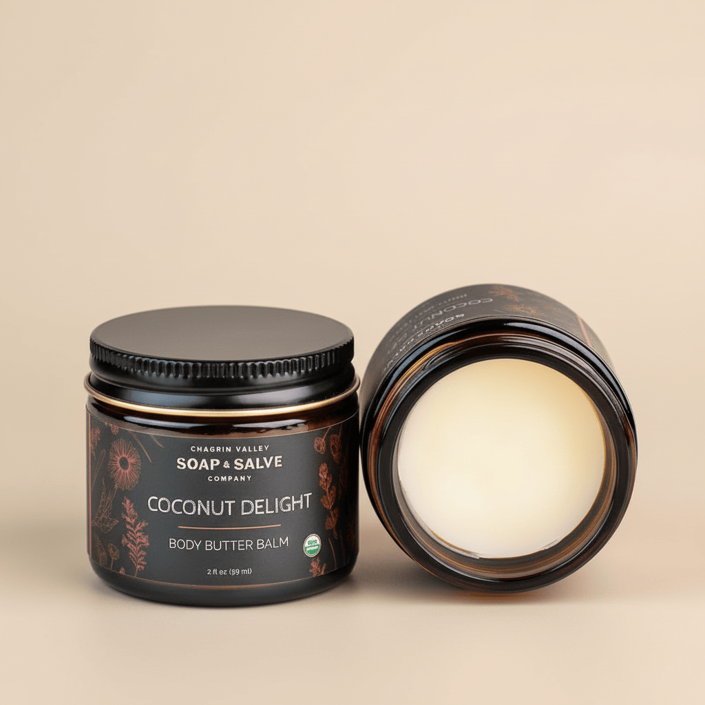 Chagrin Valley Soap &amp; Salve Body Balm 2 fl oz Jar Body Balm:  Coconut Delight