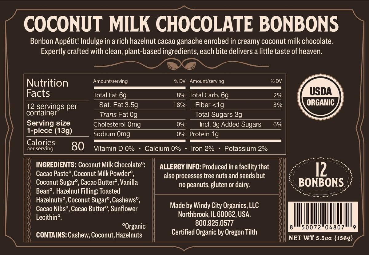Rawmio Coconut Milk Chocolate Bonbons, 12ea