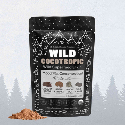 Wild Foods Mushrooms CocoTropic, 32 servings – Organic Mushroom Mix for Energy &amp; Focus