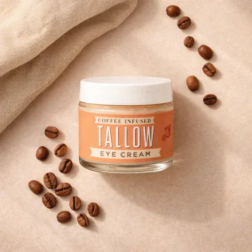 Lady May Tallow Body Cream/Lotion Natural Tallow Eye Cream | Caffeine Under Eye Cream