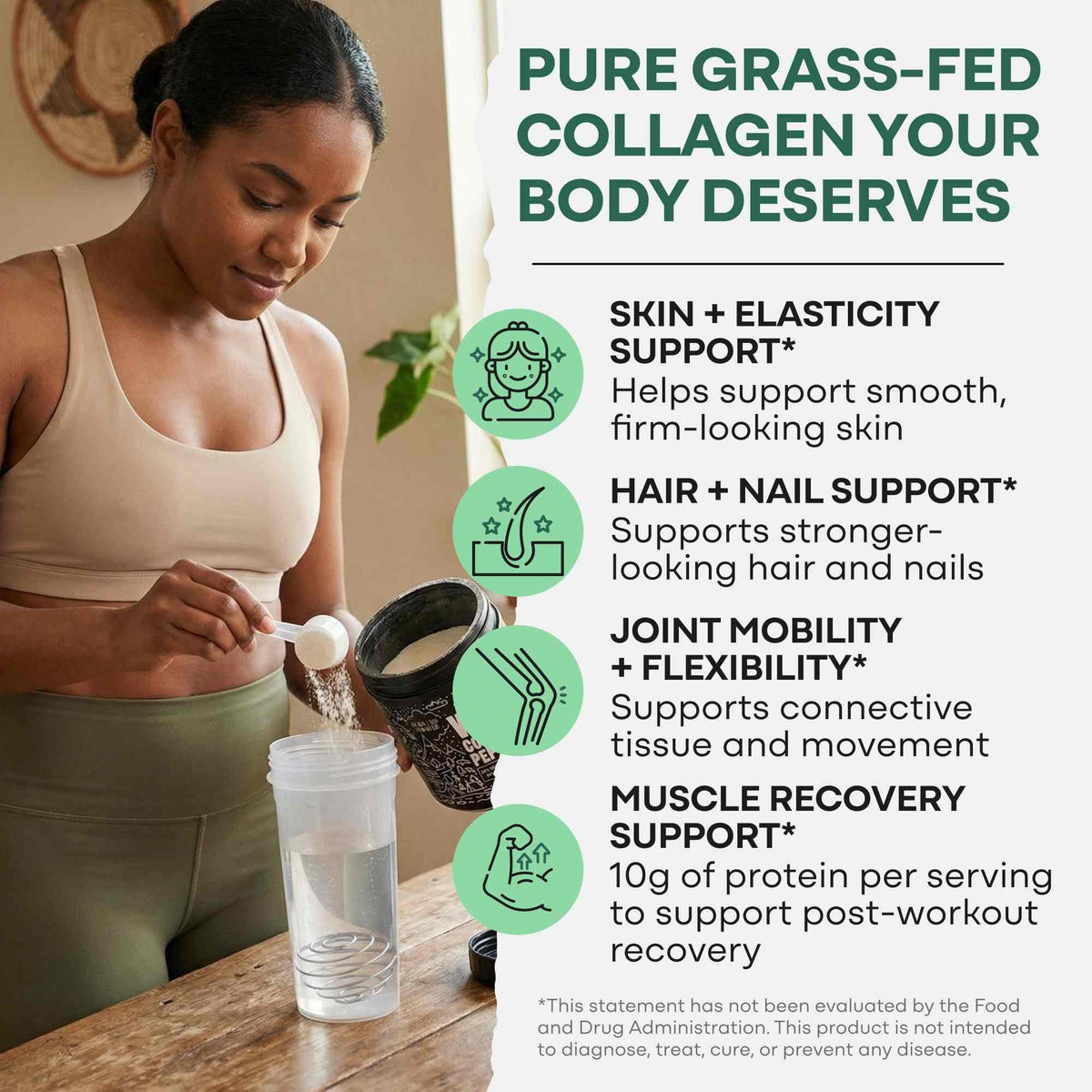 Grass-Fed Collagen Peptides, 41 servings – Skin, Hair &amp; Joint Support Collagen