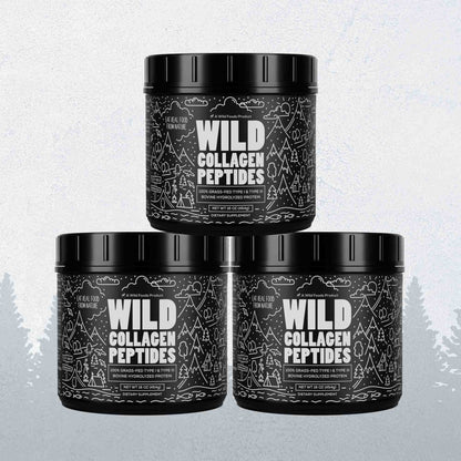 Wild Foods Protein 3x - 16oz (Save $9!) Grass-Fed Collagen Peptides, 41 servings – Skin, Hair &amp; Joint Support Collagen