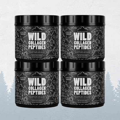 Wild Foods Protein 4x - 16oz (Save $20!) Grass-Fed Collagen Peptides, 41 servings – Skin, Hair &amp; Joint Support Collagen
