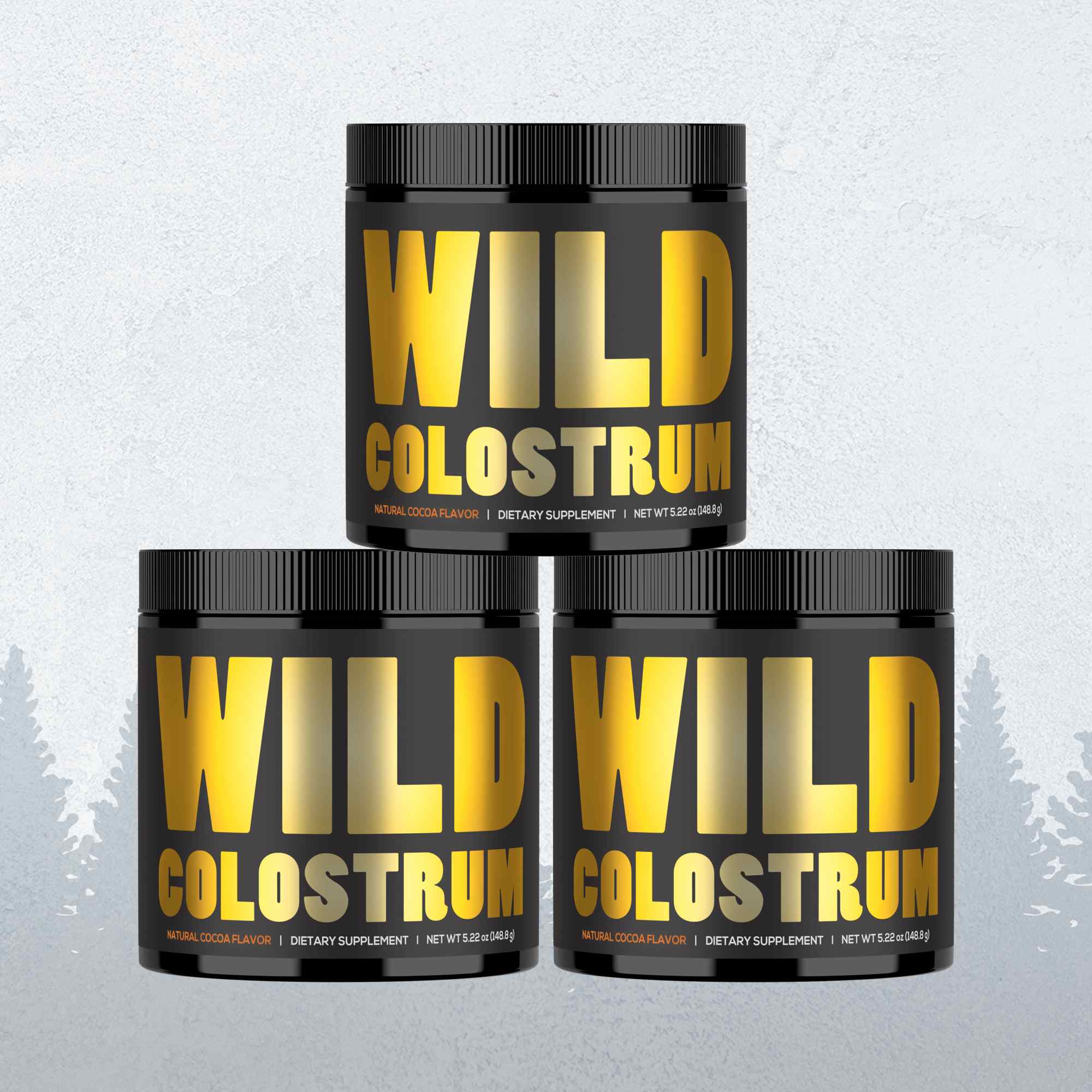 Wild Foods Protein Cocoa (30 serv.) / 3x Bottles Colostrum – Gut Health &amp; Immunity Boost