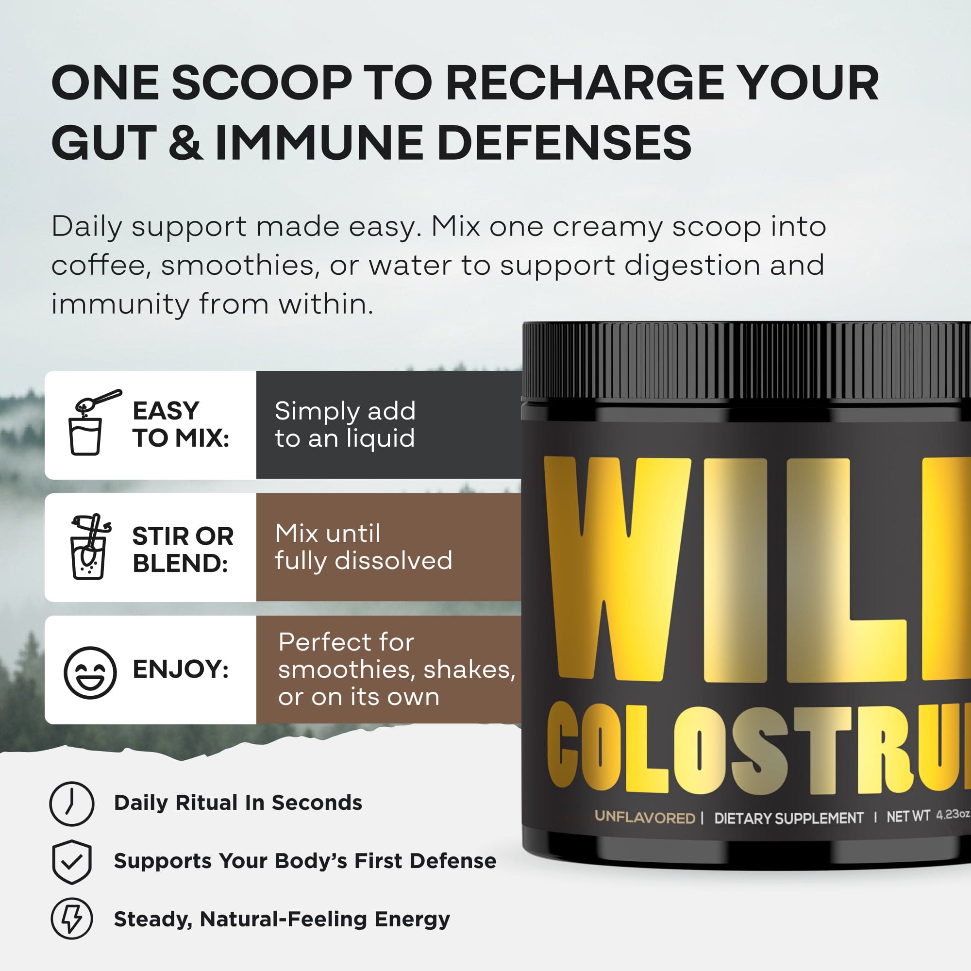 Wild Foods Protein Colostrum – Gut Health &amp; Immunity Boost
