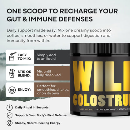 Wild Foods Protein Colostrum – Gut Health &amp; Immunity Boost