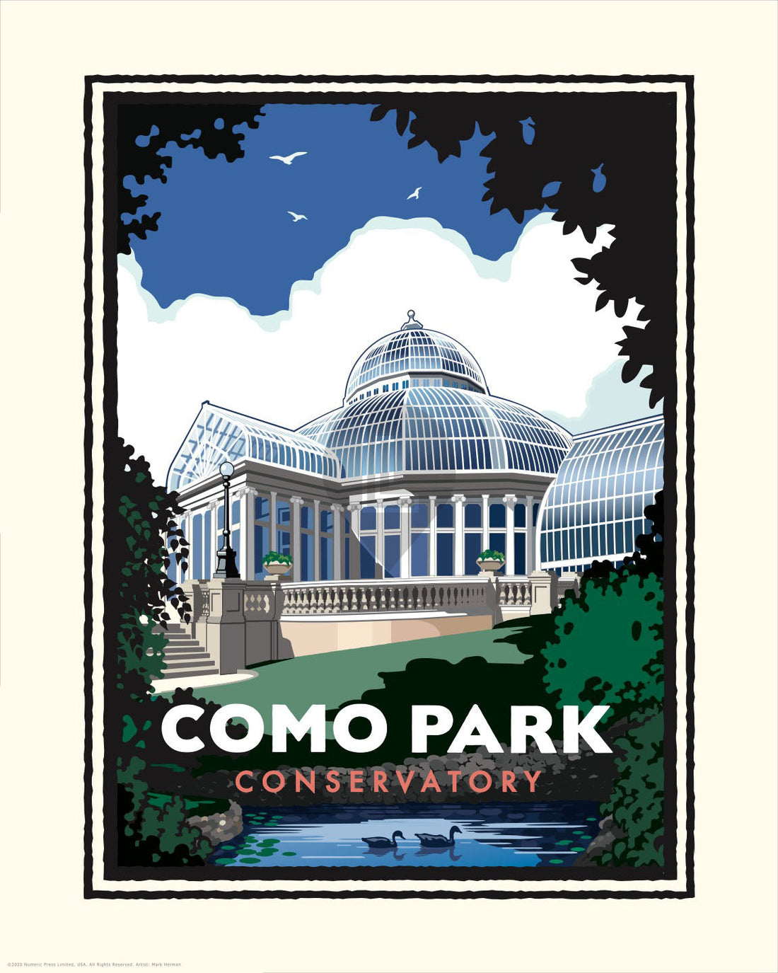 Landmark MN | Como Park Conservatory St Paul Art Print - My American Goods