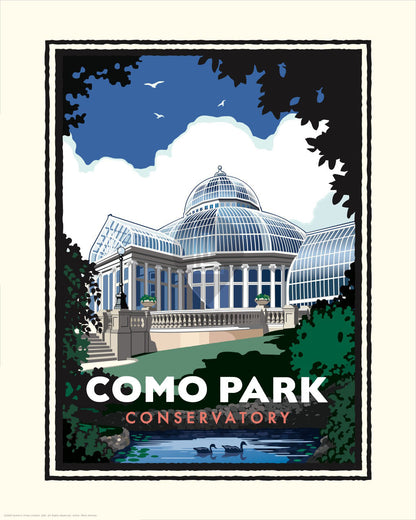 Landmark MN | Como Park Conservatory St Paul Art Print - My American Goods