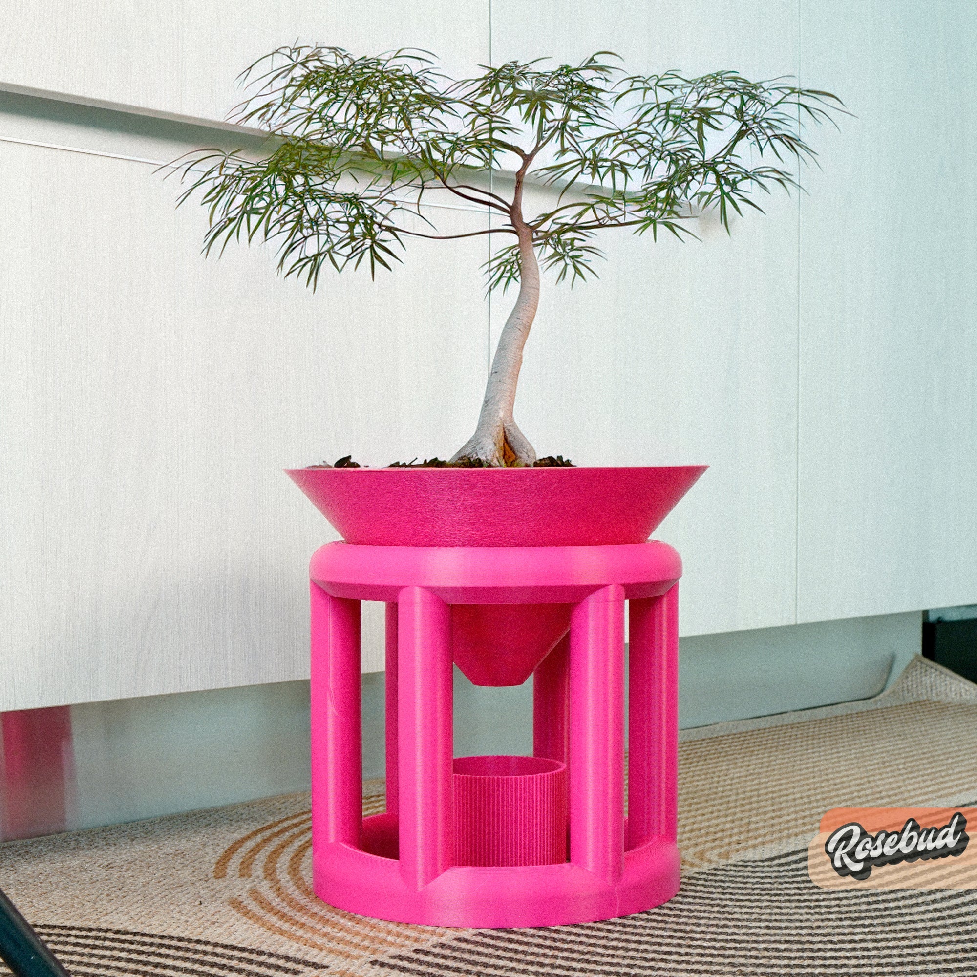 Conduit Plant Stand with Planter &amp; Catch - My American Goods