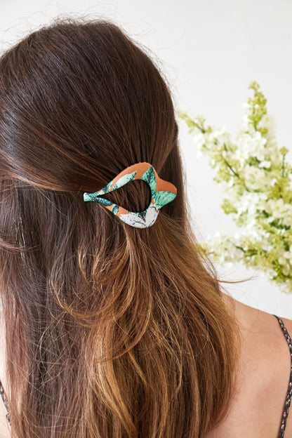 Copper Floral Arc Hair Clip - My American Goods