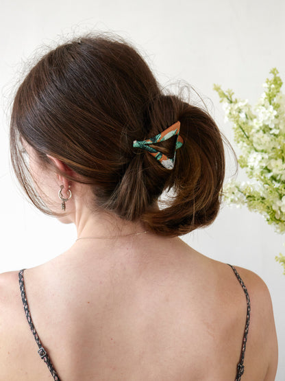 Copper Floral Arc Hair Clip - My American Goods