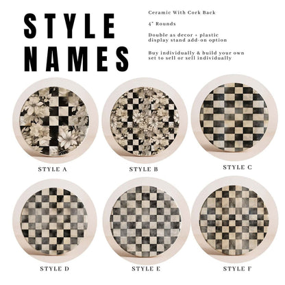 Courtly Check Coasters