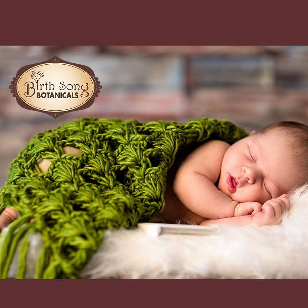 Birth Song Botanicals Co. Birth &amp; Newborn Herbal Baby Powder – Organic Botanical Blend (0.2 oz)