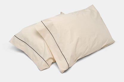 Cotton Bed Pillowcases with Classic Piping Design - My American Goods