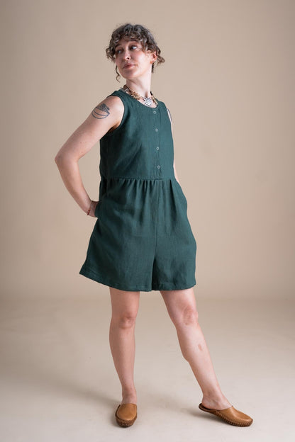 Lisbon Romper in Spruce